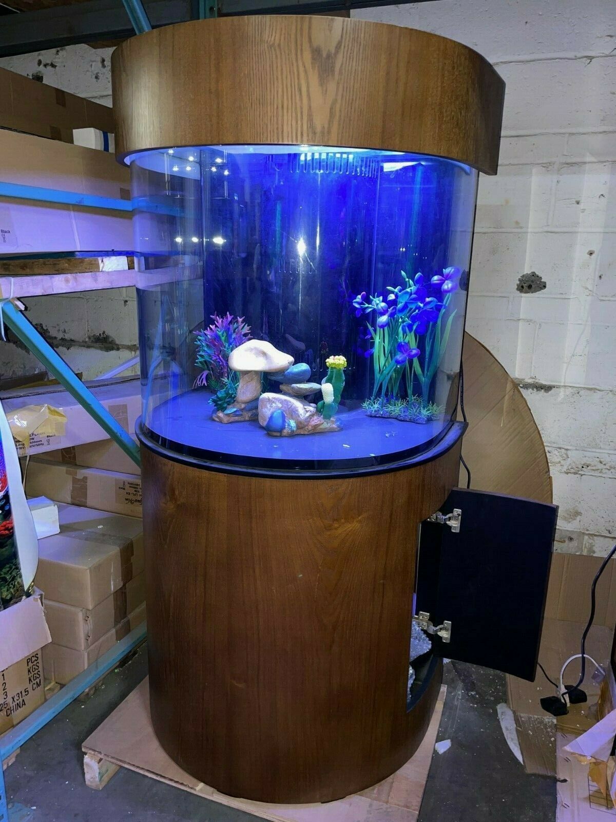 Half Round Aquarium with Stand