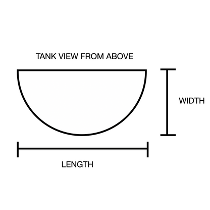 Half Round Aquarium with Stand