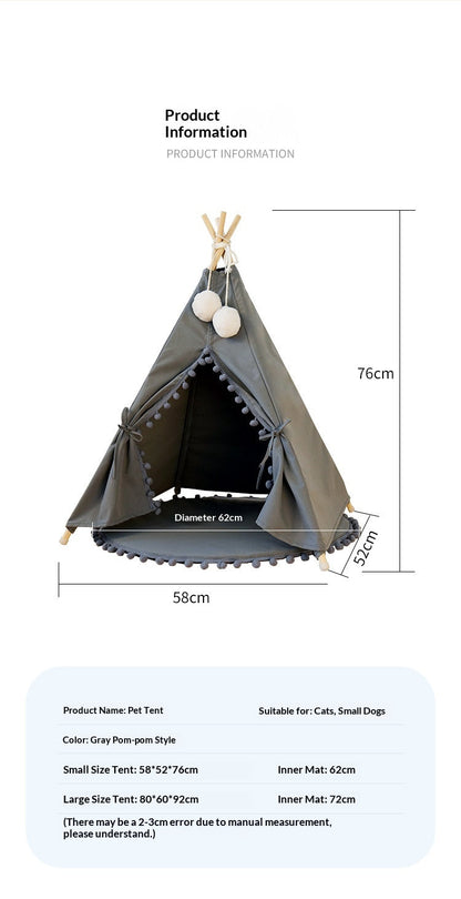 Pet Tent Bed For Cats & Dogs.