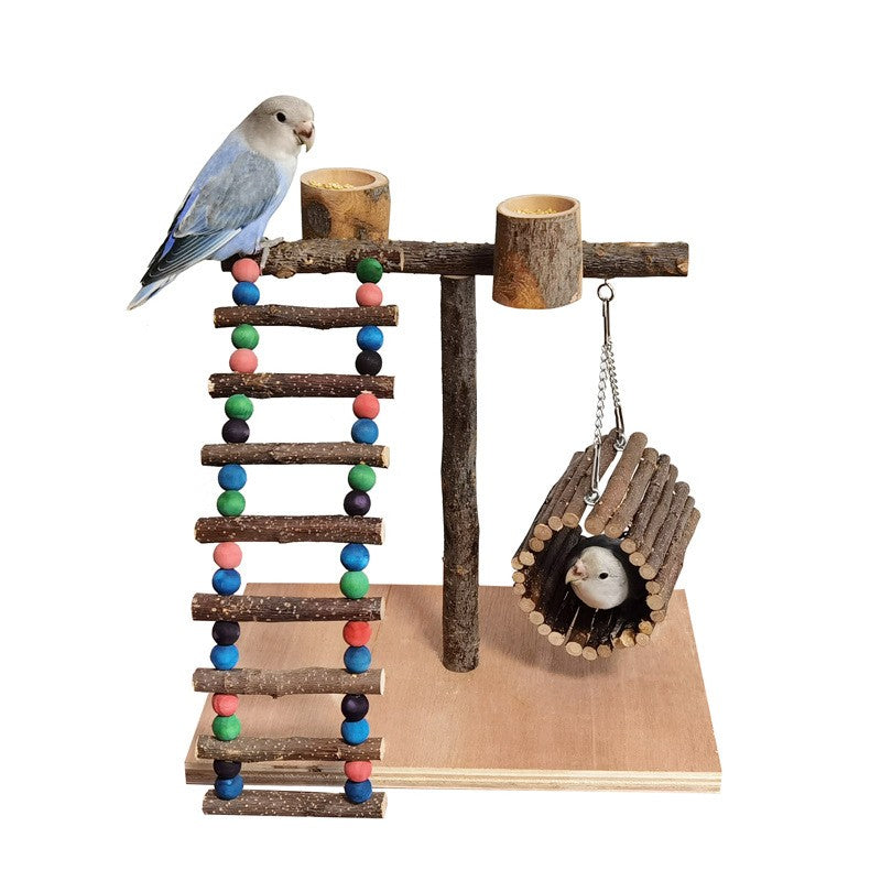 Solid Wood Parrot Bird Shelf