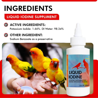 Liquid Iodine Supplement for Birds
