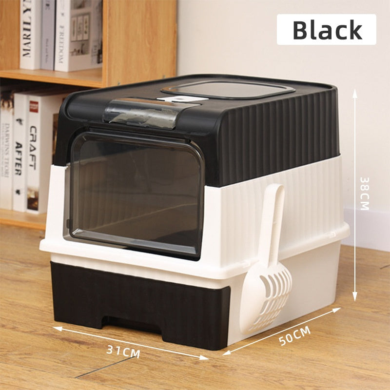 Enclosed Cat Litter Box.
