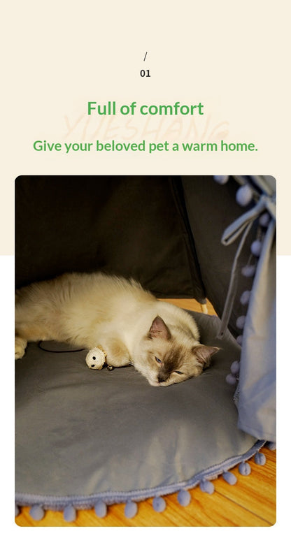 Pet Tent Bed For Cats & Dogs.