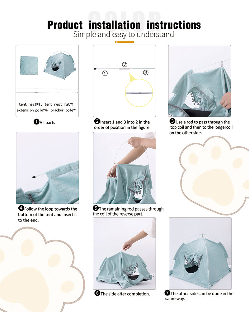 Calming Pet Tent Bed