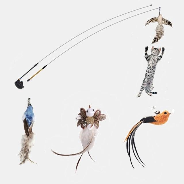 Feather Bird  Stick Toy