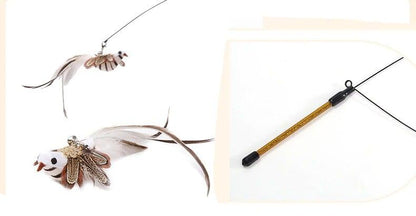 Feather Bird  Stick Toy