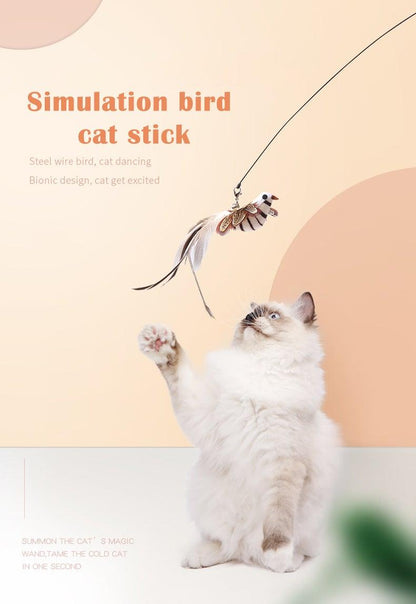 Feather Bird  Stick Toy