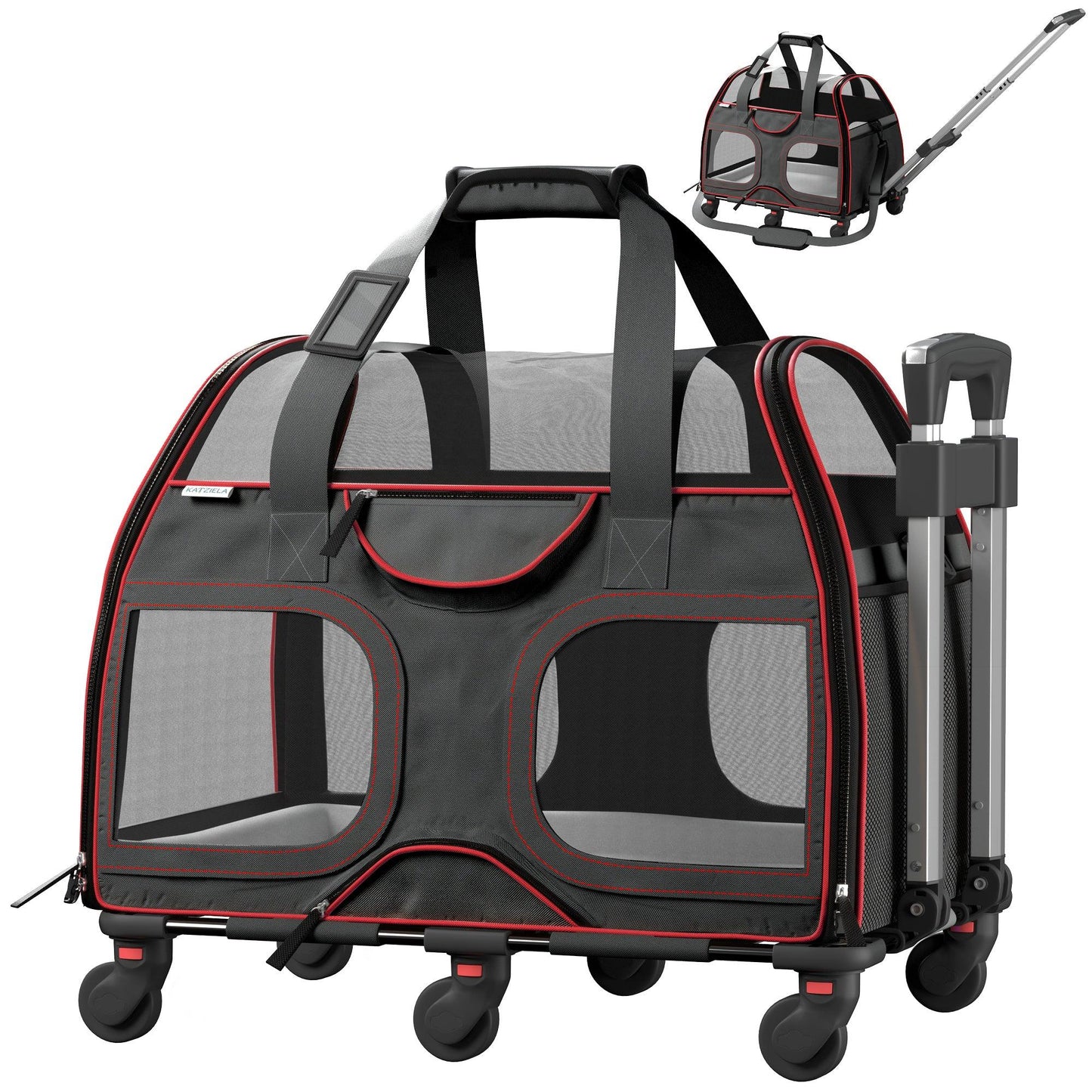 Pet Carrier with Wheels and Handle