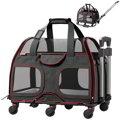 Pet Carrier with Wheels and Handle
