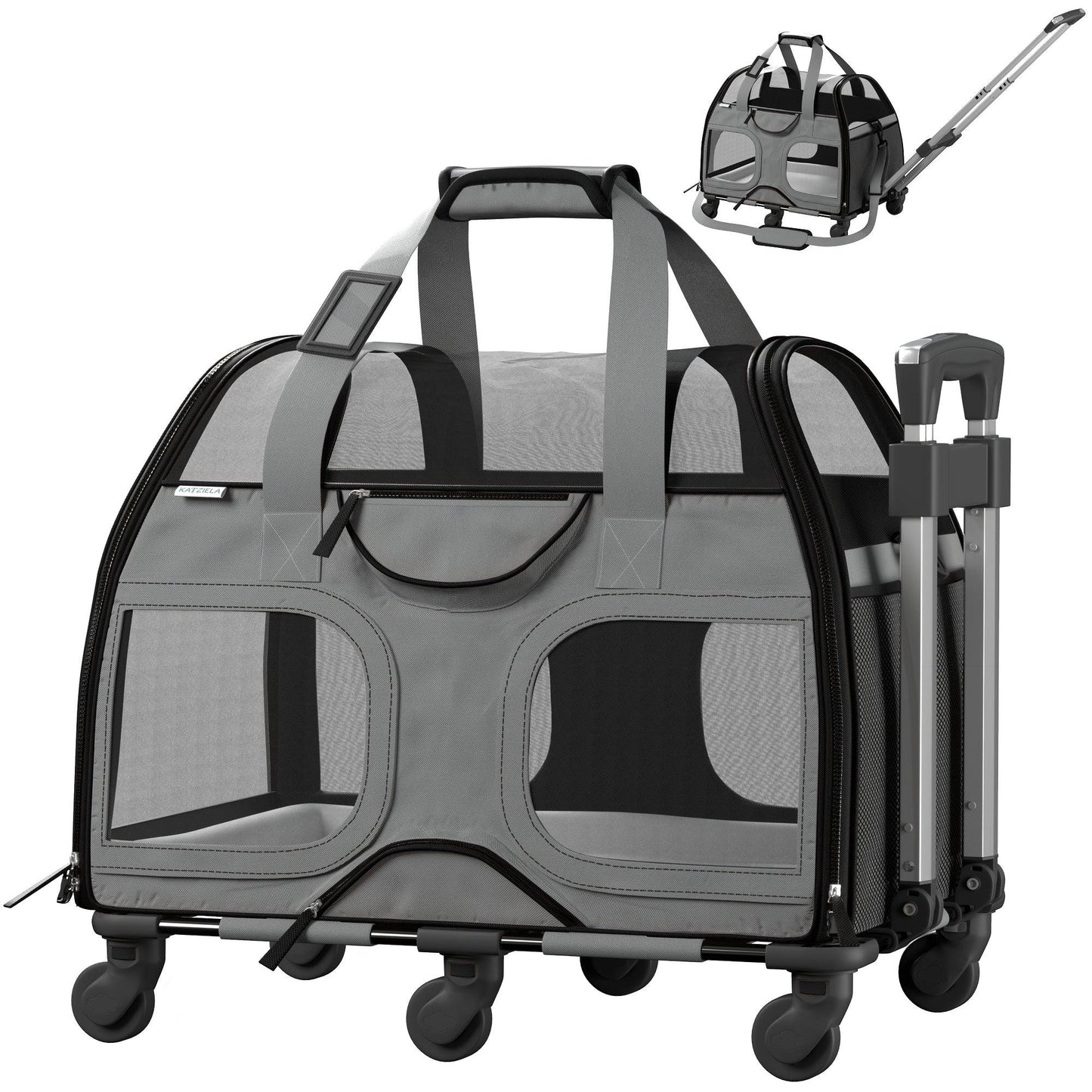 Pet Carrier with Wheels and Handle