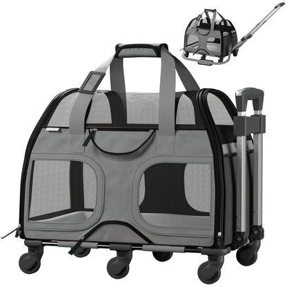 Pet Carrier with Wheels and Handle