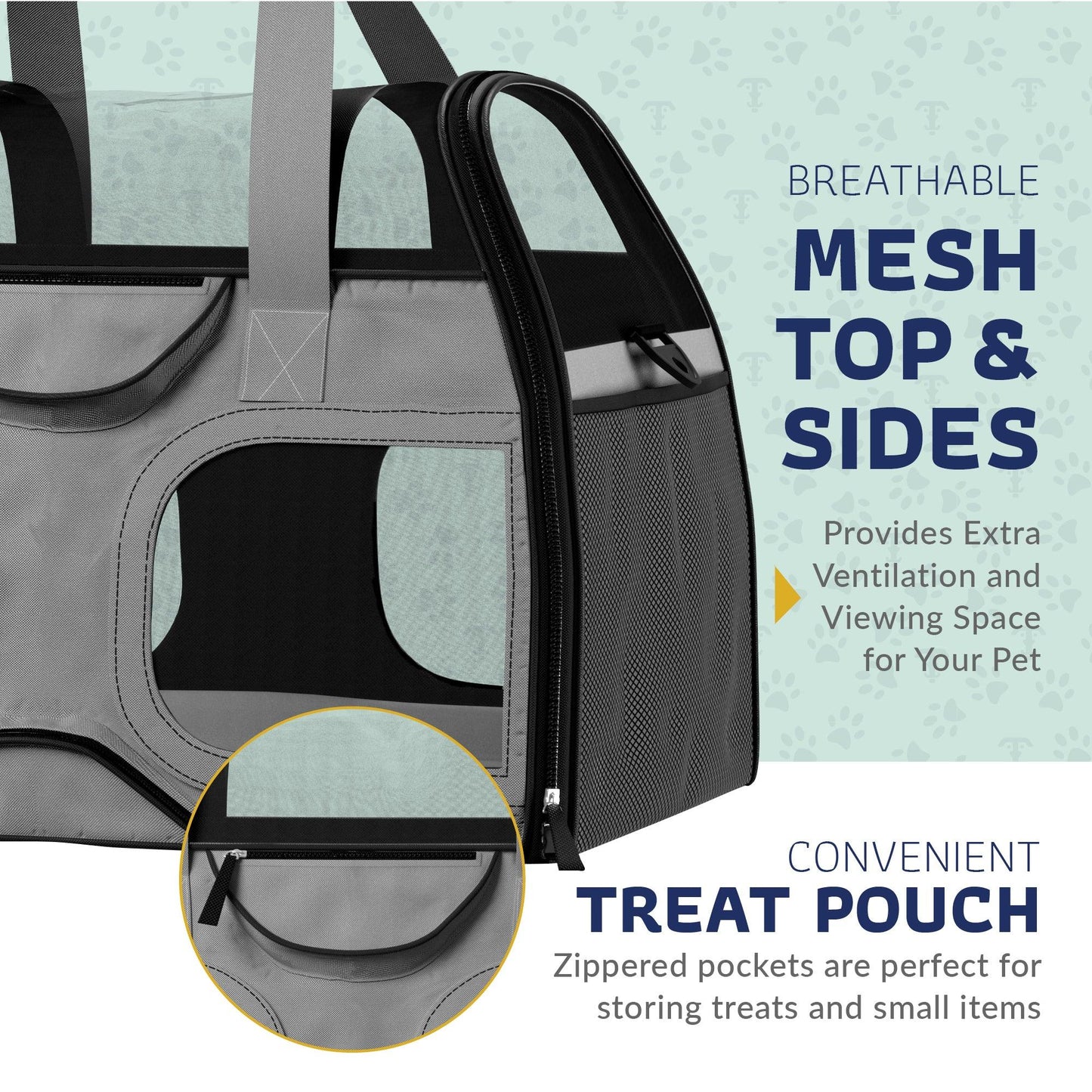 Pet Carrier with Wheels and Handle