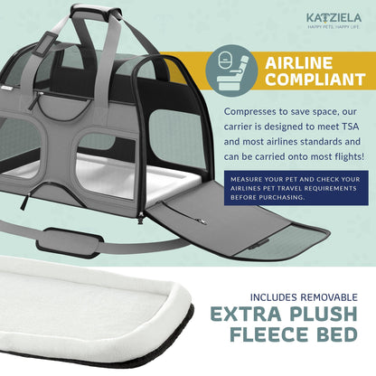 Pet Carrier with Wheels and Handle