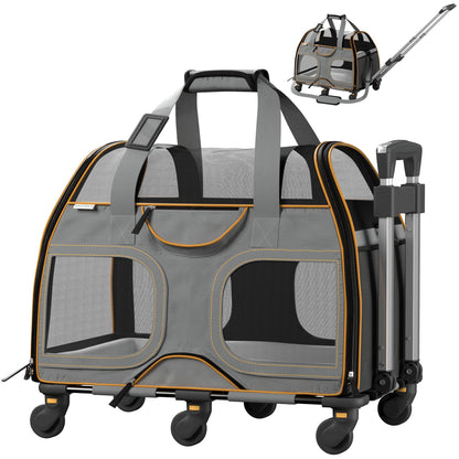 Pet Carrier with Wheels and Handle