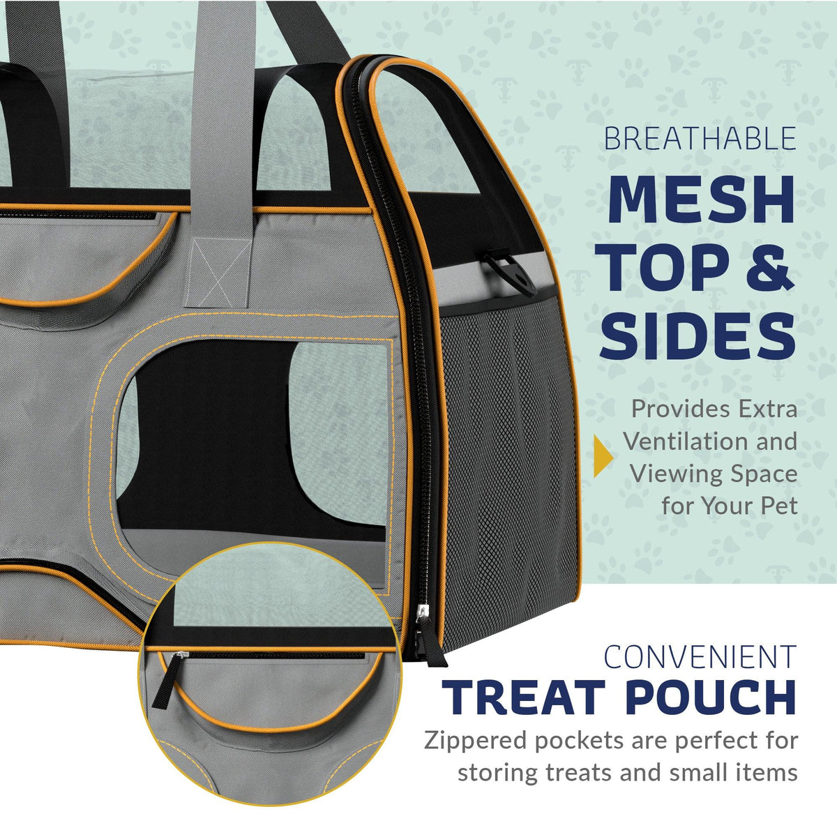 Pet Carrier with Wheels and Handle