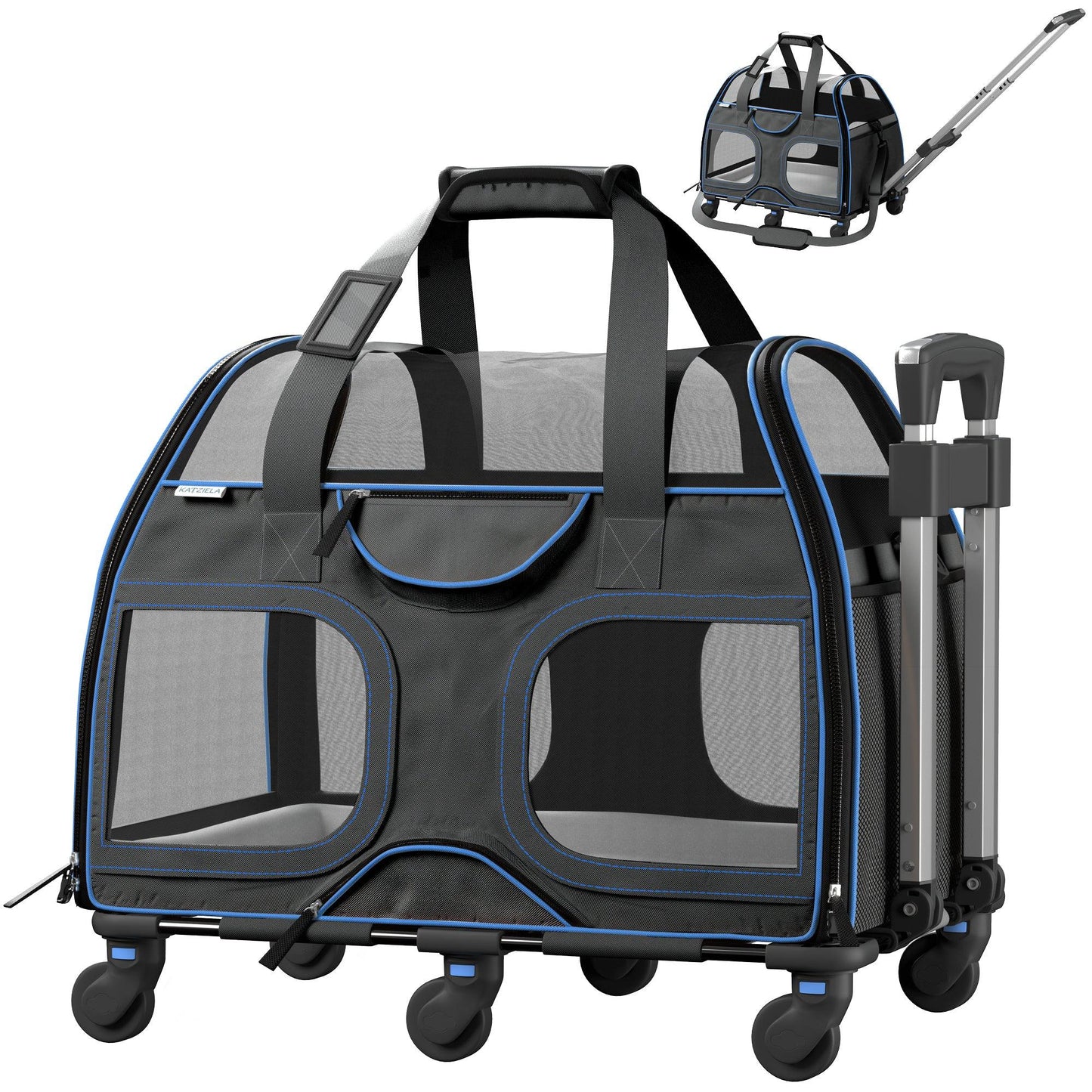 Pet Carrier with Wheels and Handle