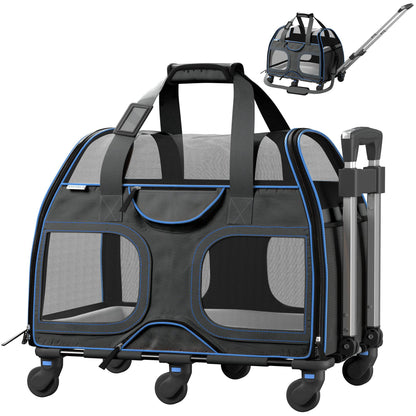 Pet Carrier with Wheels and Handle
