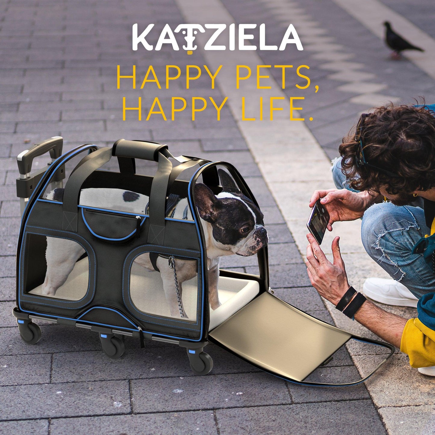 Pet Carrier with Wheels and Handle