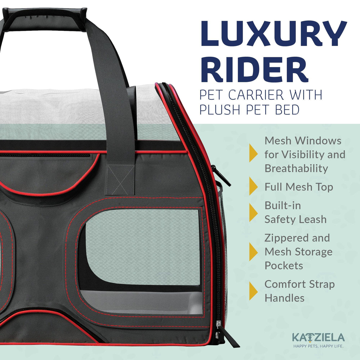 Pet Carrier with Wheels and Handle