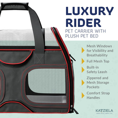 Pet Carrier with Wheels and Handle