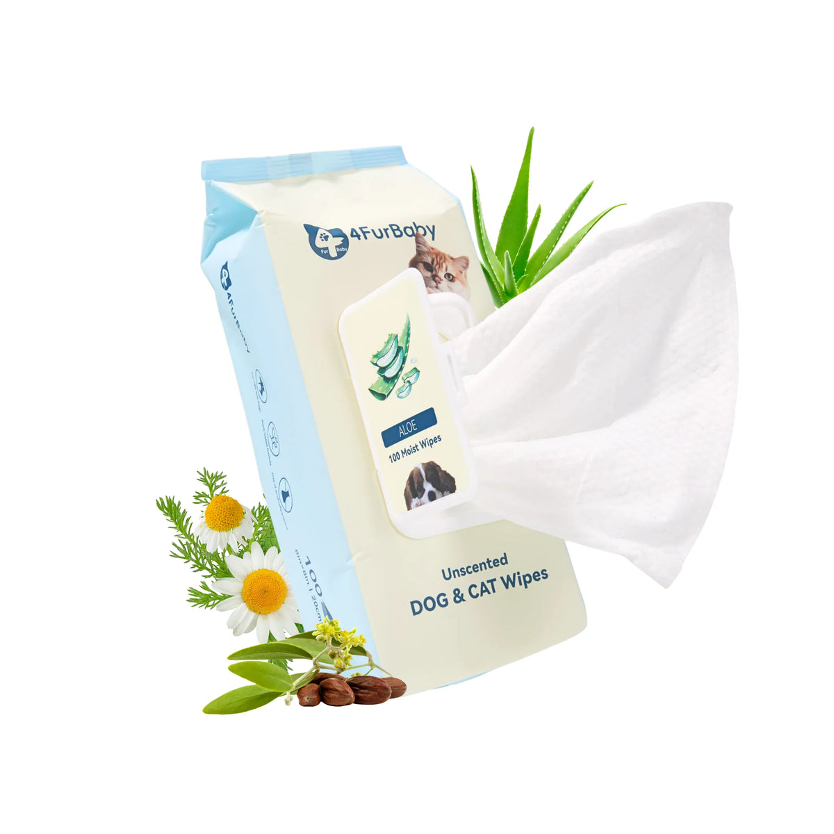 Dog & Cat Grooming Wipes