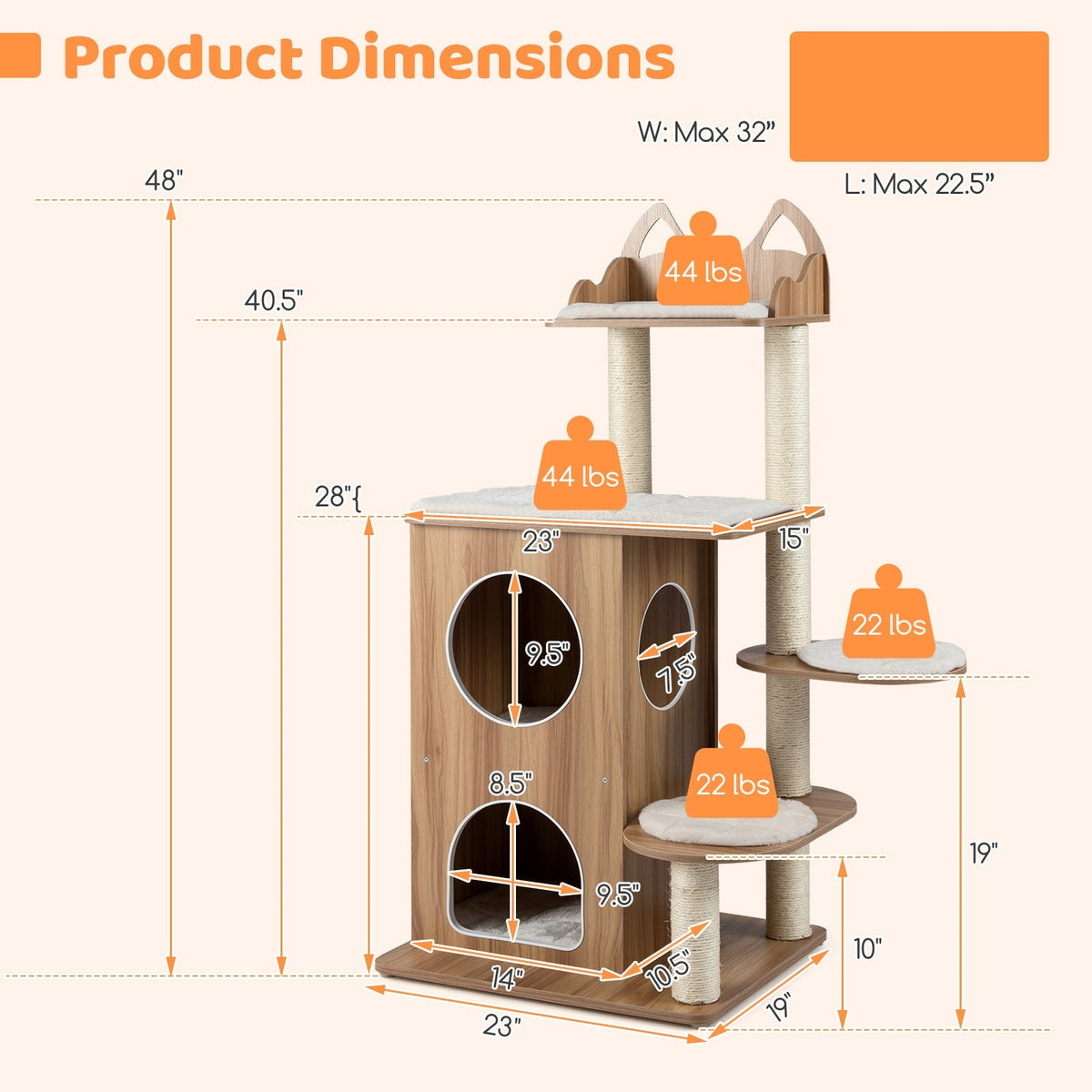 Wooden Cat Tree
