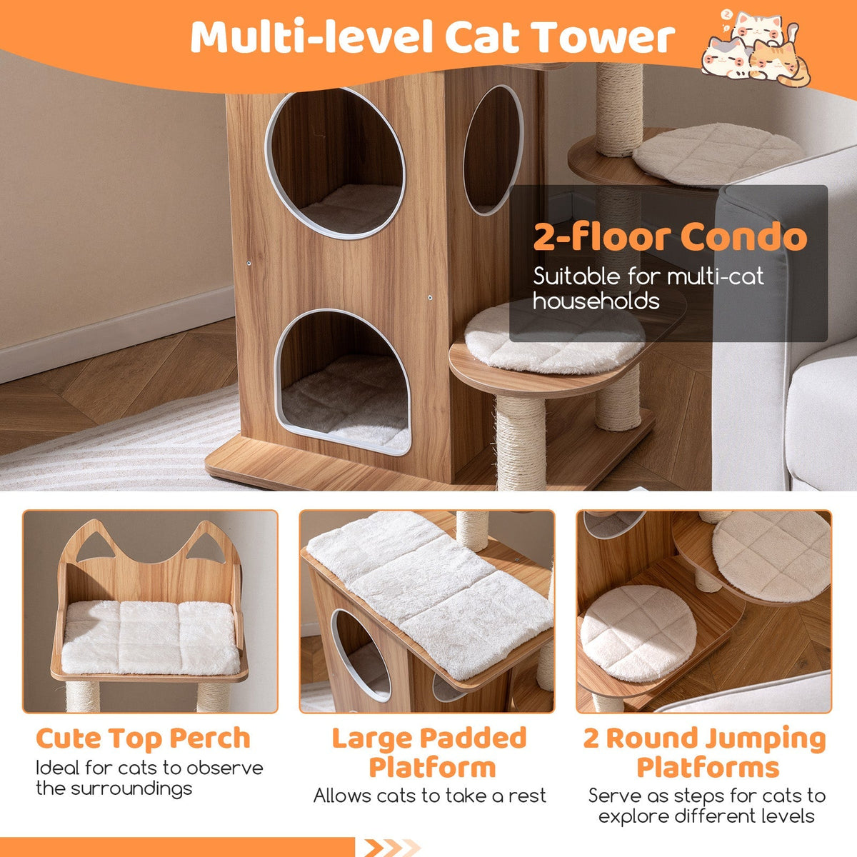 Wooden Cat Tree
